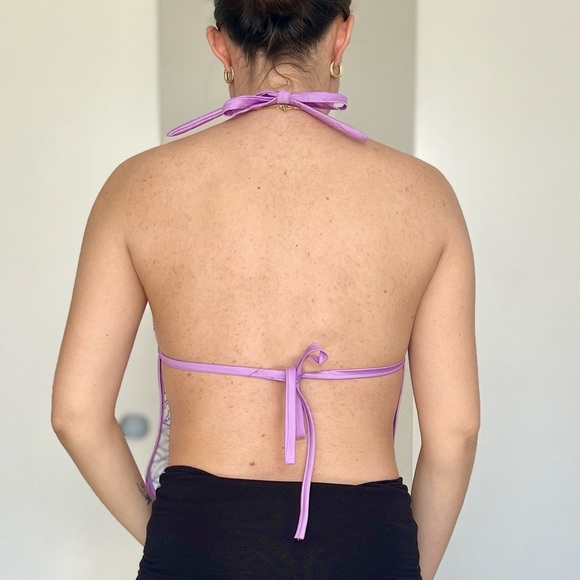 Handmade Y2K Fairycore Mermaid
Embellished Halter Babydoll Vest Top - Purple - Picture 3 of 8